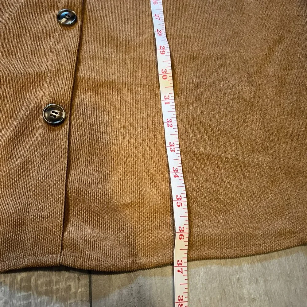 Women's Brown Button-Front Mini Dress